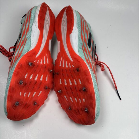 Adidas Unisex Track Spikes Sprint Shoes US 9.5 Mint Coral racing cleats main image 12